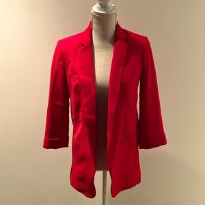 Express open work blazer, cherry red